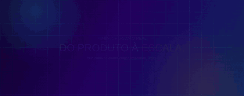 Animação do fluxo da operação: produtos, anúncios, estratégia e escala